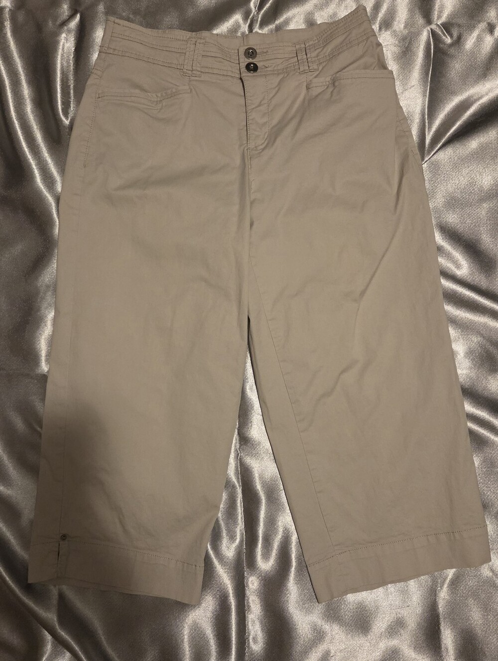 Intro Capri Size 6 Beige Stretch Casual Pants